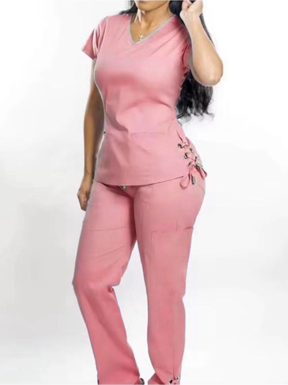 Fashionable medical scrub hospital spa uniform for doctor nurses set